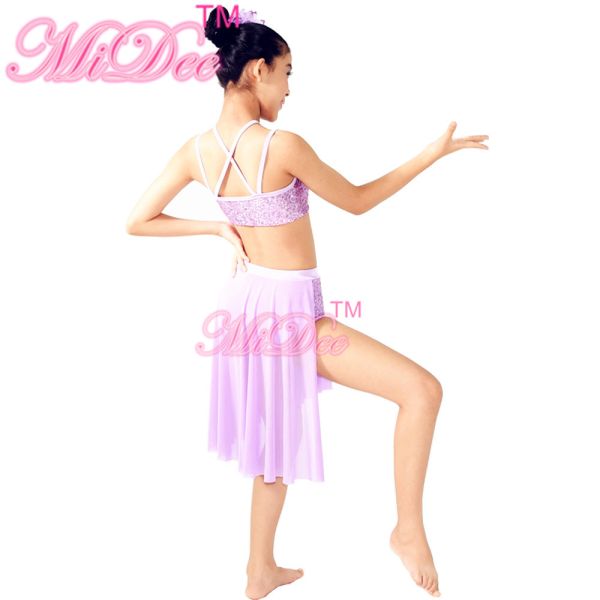 Side Cutoff Skirt Sequin Short Undermeath Top Straps Pinched at Front Centre Belly Dancing Clothes