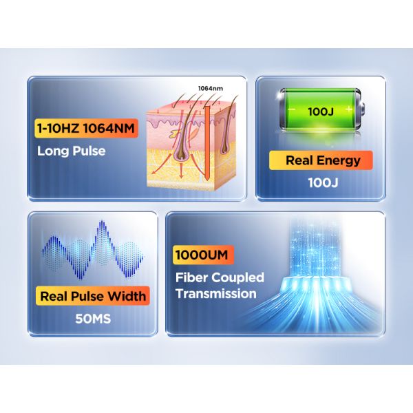 ADSS Laser Long Pulse Nd Yag Laser Big Spot Size 1064nm Vascular Laser Hair Removal Machine