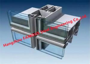Quality Modular Insulated Laminated Unitized Glass Facade Curtain Wall  PVDF Coating for sale