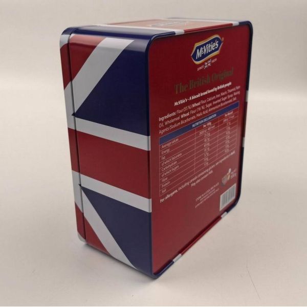 Customized Durable Food-grade Empty Cookie Tins for Gift Packaging and Storage