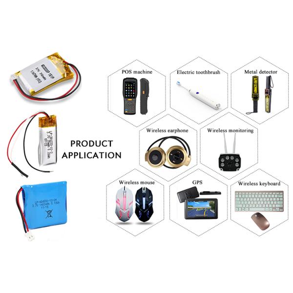 3.7V 580mah Rechargeable Li Polymer Battery High Capacity Flexible Rechargeable Lipo Battery