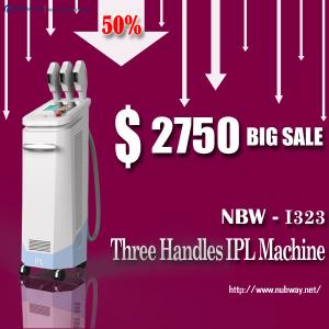 China Good news!!! Lowest Prices 50% off!  best 3 handles IPL wrinkle removal device supplier on sale