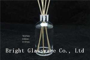 Quality clear 150ml empty aroma reed diffuser bottle with reed sticks for sale