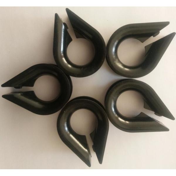 Open Nylon Rope Thimbles Black Plastic Ferrule