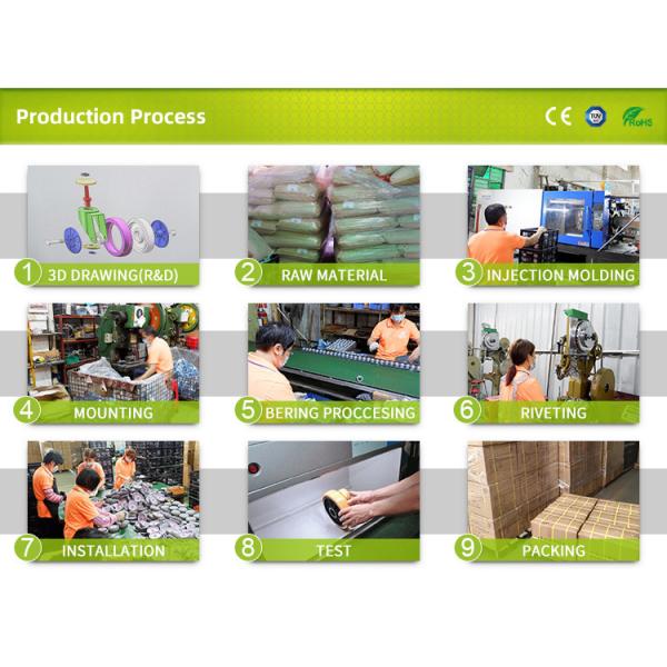 Black Light Duty Caster Wheels 3 Inch Rubber Caster Wheels 75mm Rotating Smooth Running