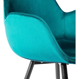 Living Room Velvet Occasional Armchair , Soft Backrest Lounge Chair With