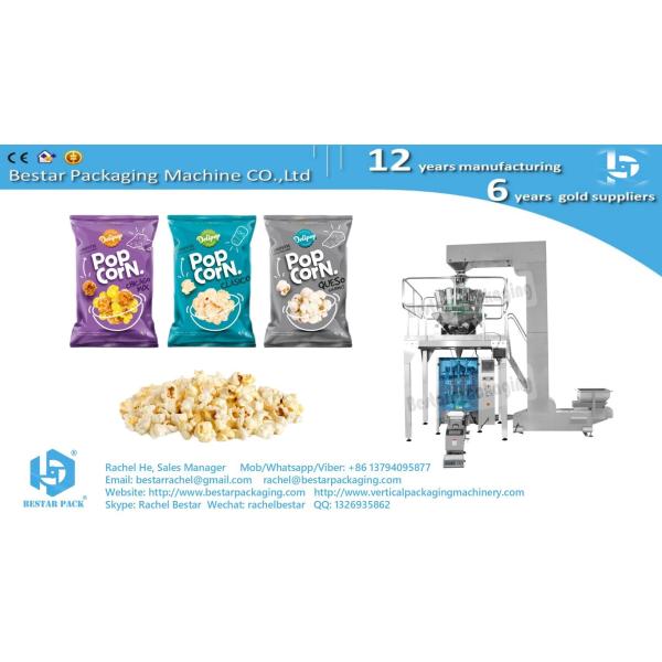 Bestar popcorn packing machine hot sales snacks packaging machine with automatic weighing