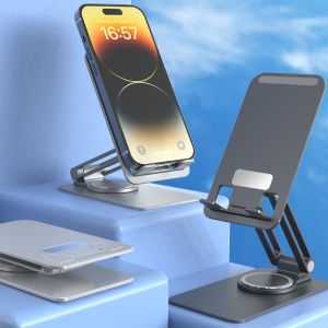 Metal Desktop Cell Phone Stand Holder Foldable Adjustable
