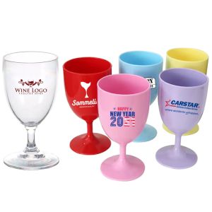 Quality Elegant Unbreakable Acrylic Plastic Small Wine Glasses 7oz for sale