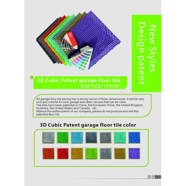 Colorful Garagetrac Floor Tiles Impact Resistant Polypropylene Garage Flooring