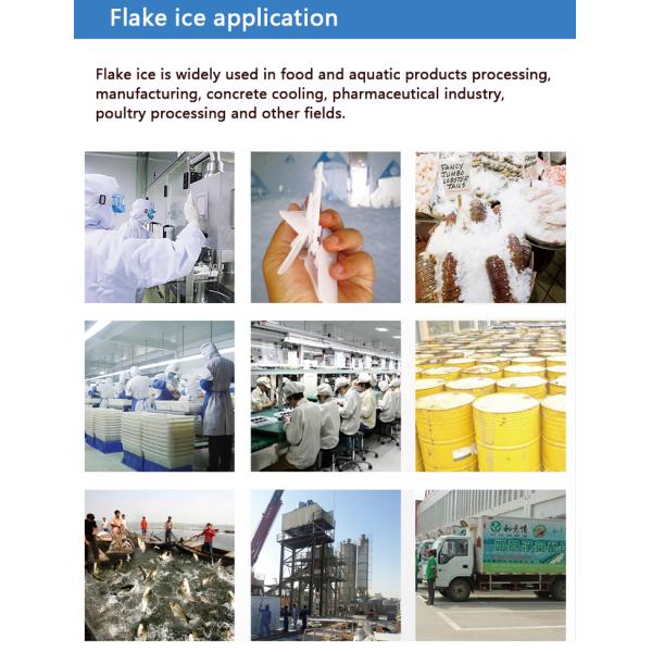 Low Energy 1500 Kg Salt Water Flake Ice Making Machine 13.49 KW