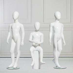 Quality White Full Body Child Mannequin FRP For Clothing Display Show Window for sale