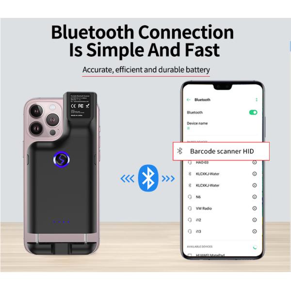 Portable 2.4 G Barcode Scanner Clip On BT Barcode Scanner Customized