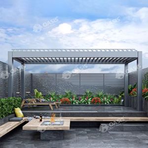 Quality Heavy Duty Aluminum Louvered Pergola For Swimming Pools for sale