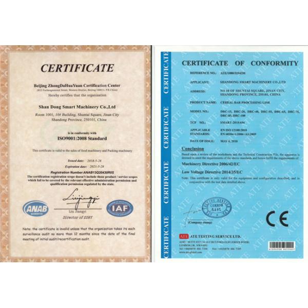 Large Capacity Snack Bar Machine Muesli / Granola Bar Cutting ISO CE Approved