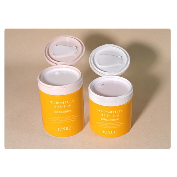 Factory Eco-friendly PET Cosmetic Lotion Jar Customizable For Cotton Pad Body Lotion 250ml To 700ml Body Scrub Jar Set