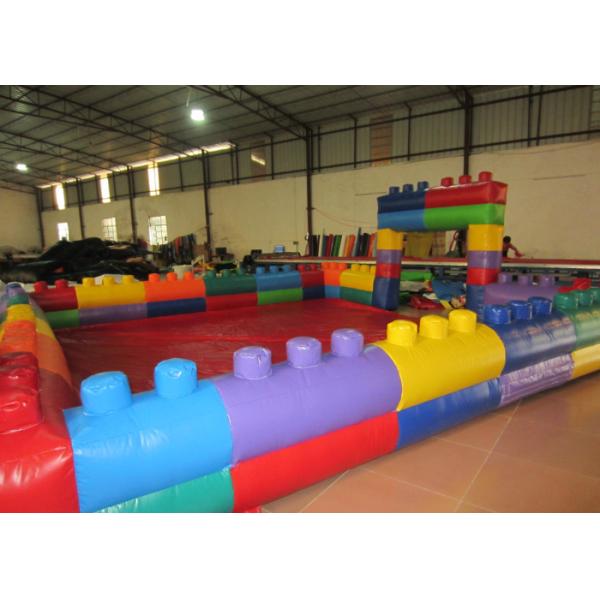 Outdoor Kids Inflatable Sports Games / Field Waterproof Maze Themed Colorful 6 X 6m