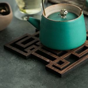 Large Black Walnut Wooden Drink Coasters Wooden Crafts Supplies