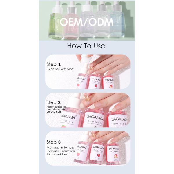 Custom Logo Bottle Vegan Cuticle Oil for Repaired Moisturized and Strengthened Nails 13 Flavor Options