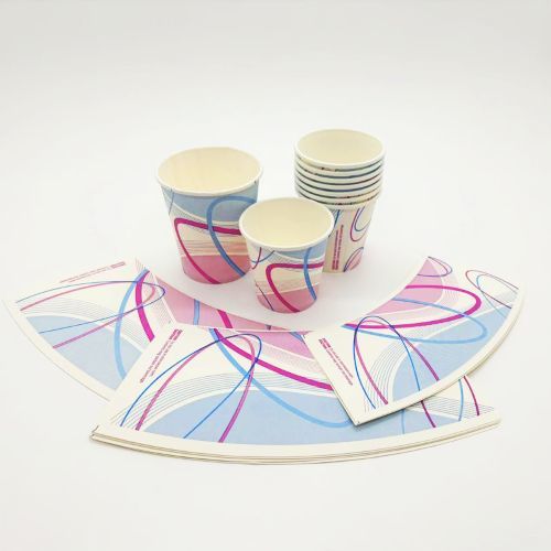 Offset/Flexographic Printing 2.5oz 4oz 6.5oz 7oz 9oz Paper Cup Fan for Vending Coffee Cup