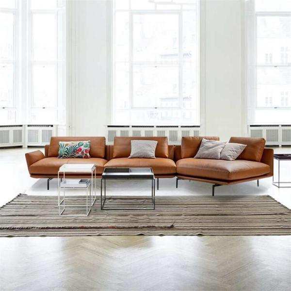 Customized Size Living Room Sofas Sectional With High Density Sponge