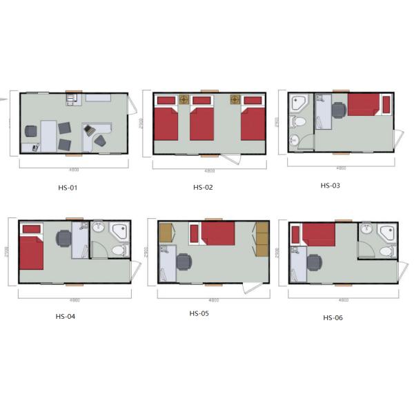Durable Expanding Container House Unit 3mm Galvanized Column Quick Installation