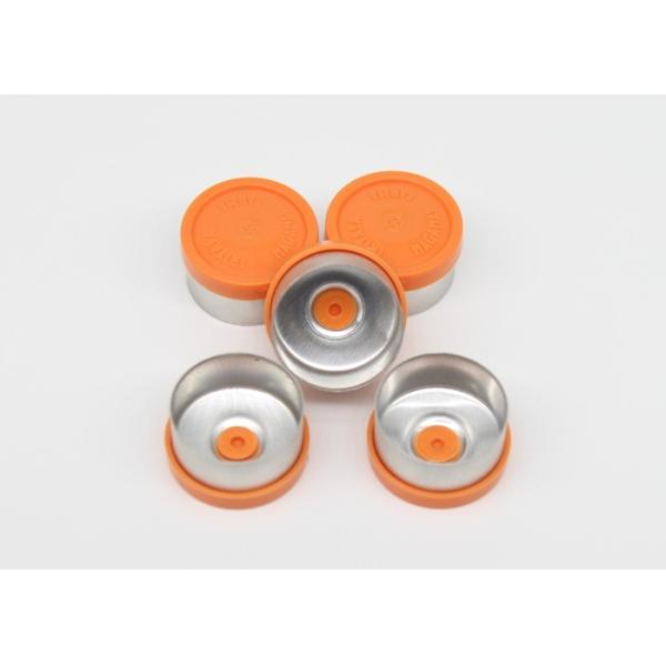 13mm Orange Pharmaceutical Injection Vial Caps With Pre-indentation