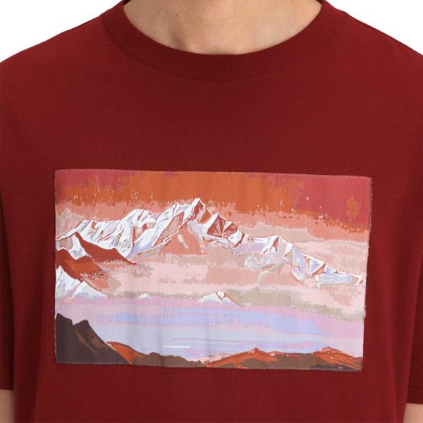 Red Color Custom Screen Printed T Shirts Anti Shrink Polyester / Cotton Material