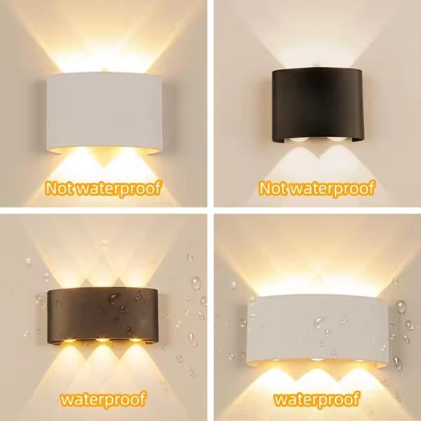 Outdoor Wall Lamp for Garden LED Light Source Up and Down Modern Exterior Wall Sconce