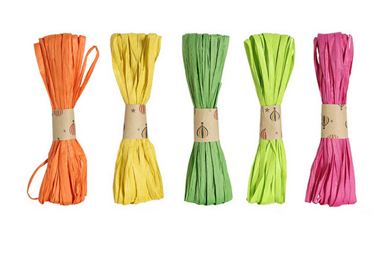 Gift package paper pretied raffia ribbon bow Tie and bundle egg for pack in opp bag