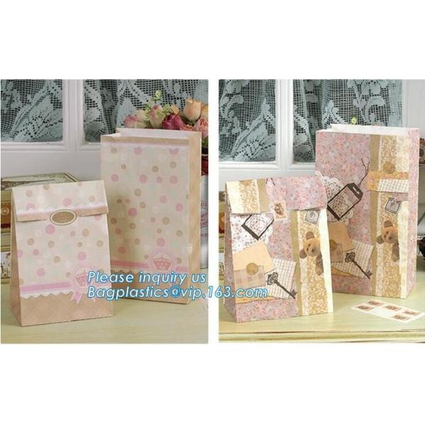 Bread Art Packing Kraft Paper Bag,Food Grade disposable Paper Bag With Logo Print,Beautiful printing Food grade package