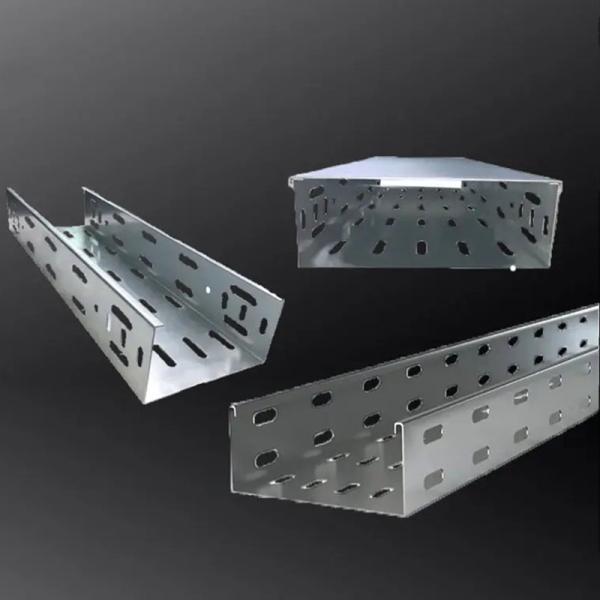 Fire Proofing Perforated Metal Cable Tray With Cover Rust Resistance
