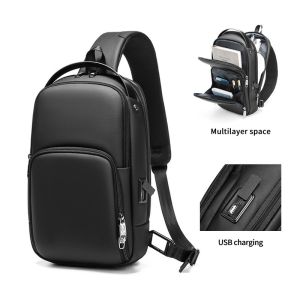 Quality High quality printed logo new casual Shoulder Sling Crossbody Bag Custom logo Travel Men's Chest Bags for sale