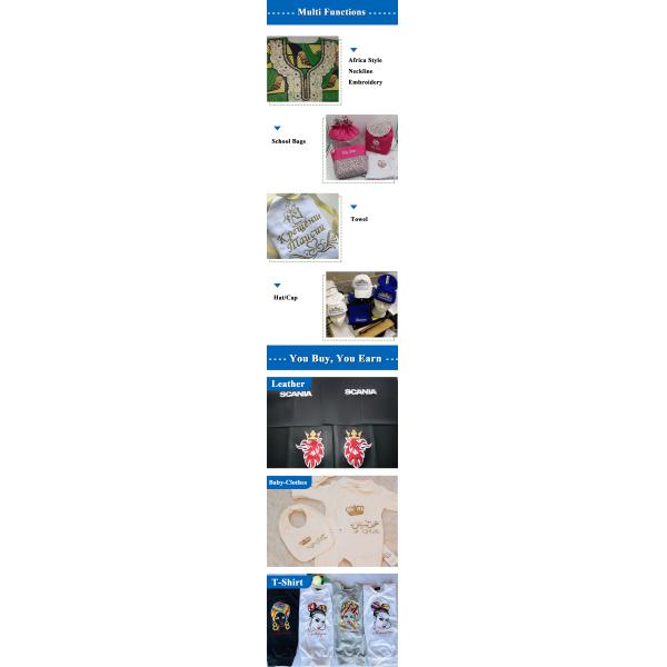 Cheapest embroidery machine prices HO1501L 360*1200mm hat t-shirt flat 3d logo embroidery machine single head like broth