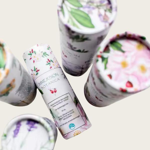 Cylindrical Eco Friendly Paper Tube Packaging Food Grade For Skincare