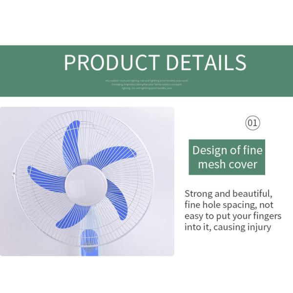 15W Home Battery Operated Fans Rechargeable Standing Fan