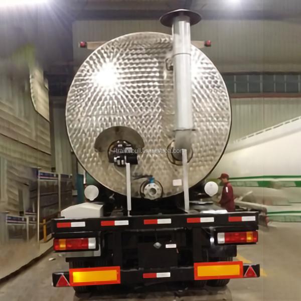 25T Tanker Truck Trailer Heavy Duty For Warm Palm Oil In Kenya