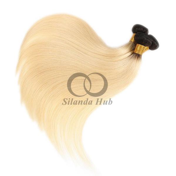 #T1B/613 Bleached Blonde Straight Remy Human Hair Bundles Sew In Weave Bundles Brazilian Bundle Deals