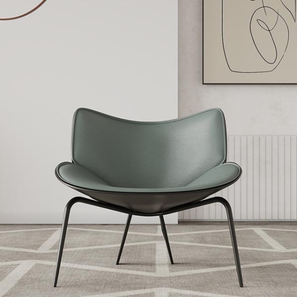 Fashionable Living Room Leather Moon Chair Italy Luxury Designer