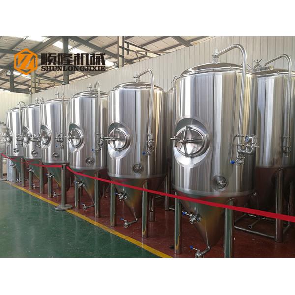 600 L Bright Polished Beer Fermentation Tanks , Large Conical Fermenter