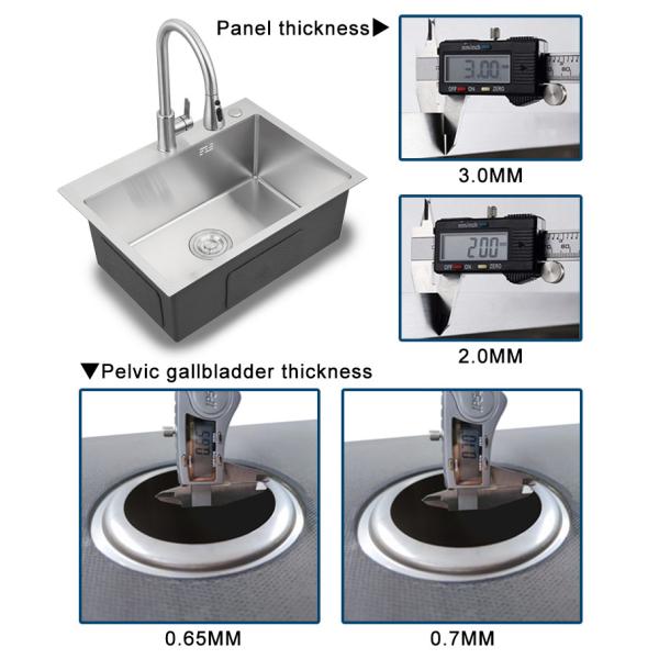Rectangular Stainless Steel Utility Sink Above Counter Kitchen Sink