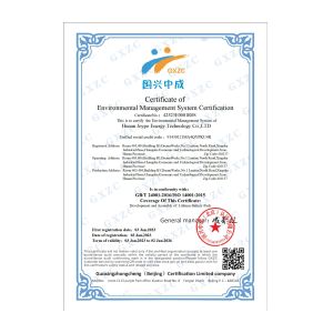 Hunan Joypo Energy Technology Co., Ltd. Certifications