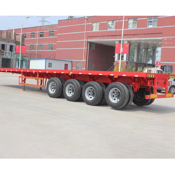 Anton 4 Axle High Quality Flatbed Trailer Container Truck Cargo Semi-Trailers
