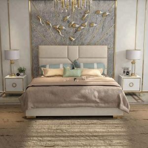 Solid Wood Slat Double Standard Bed