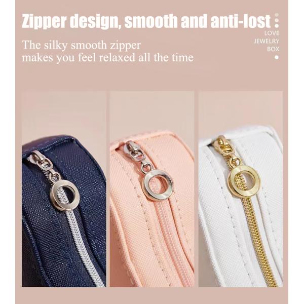 Stylish Jewelry Box Organizer PU Leather Heart Shaped Jewelry Boxes For Women