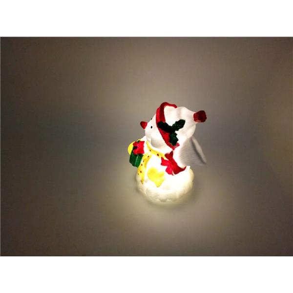 High Quality Wireless Christmas LED Decoration Mini Light up Snowman Plastic Toy