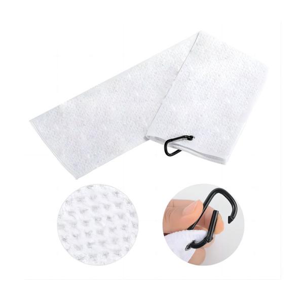 Microfiber Waffle Golf Towel With Custom Logo Printed
