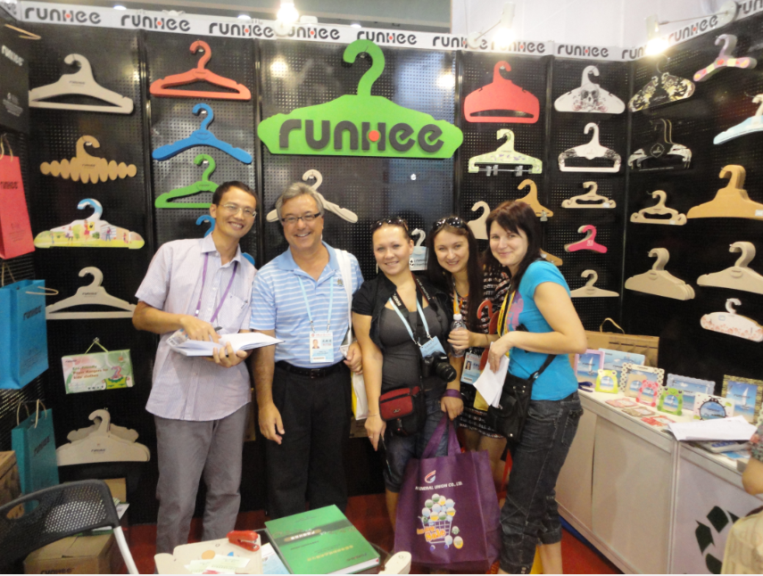 Trade show display of paper hangers