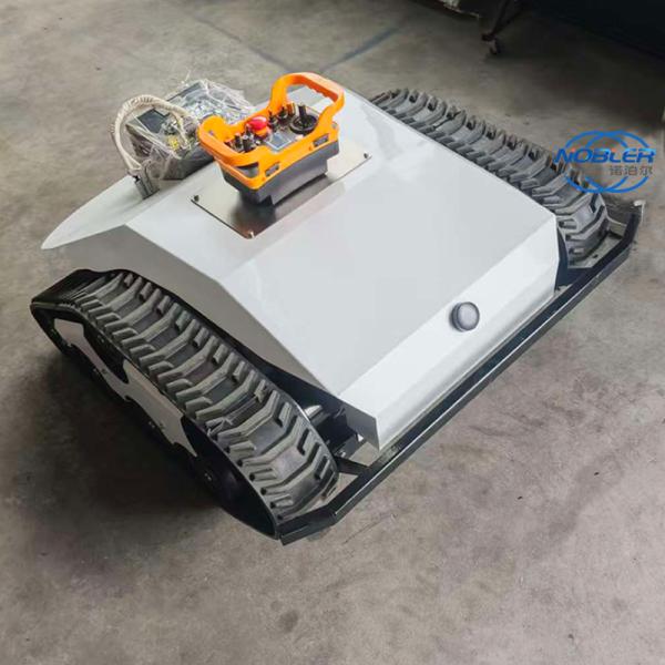 Remote-controlled intelligent crawler lawn mower, with lithium iron phosphate (LiFePO₄) battery, four-wheel drive, energy-saving and environmentally