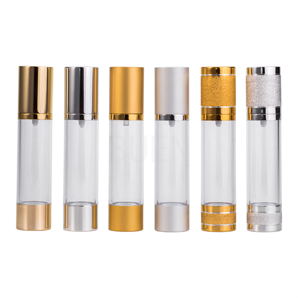 Aluminum Cap Airless Cosmetic Bottle ABS Airless Pump Spray Bottle
